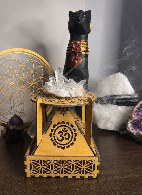 Producto - Estación de Limpieza Energética - Sahumador para Cristales, Tarot y Objetos - 4
