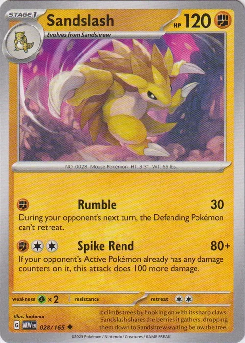 Producto - Sandslash - 028/165 - Scarlet and Violet 151