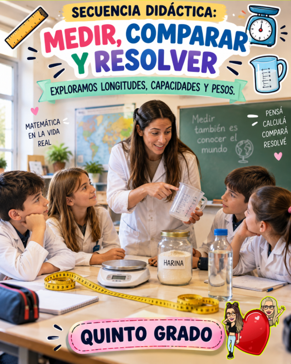 Producto - SD. MEDIR COMPARAR Y RESOLVER. EXPLORAMOS LONGITUDES CAPACIDADES Y PESOS