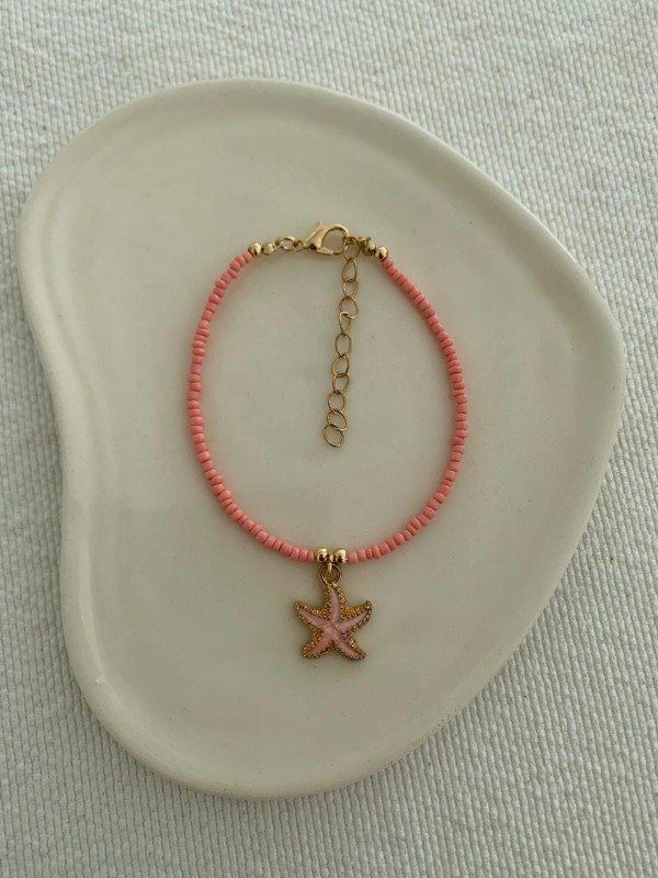 Producto - Tobillera estrella dorada y rosa