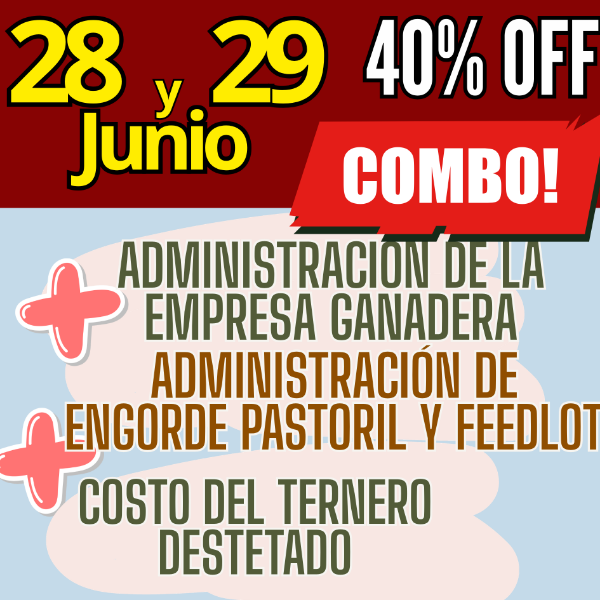 Producto - COMBO 3 CURSOS:Gestión Ganadera + Costo del Ternero + Engorde Pastoril y Feedlot