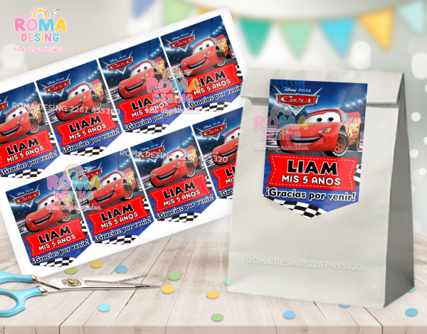 Producto - Etiquetas bolsita Cars