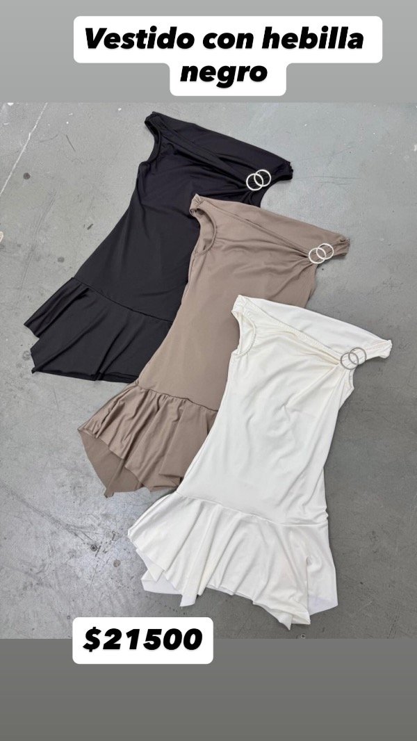 Producto - Vestido hebilla con frunce y voladito