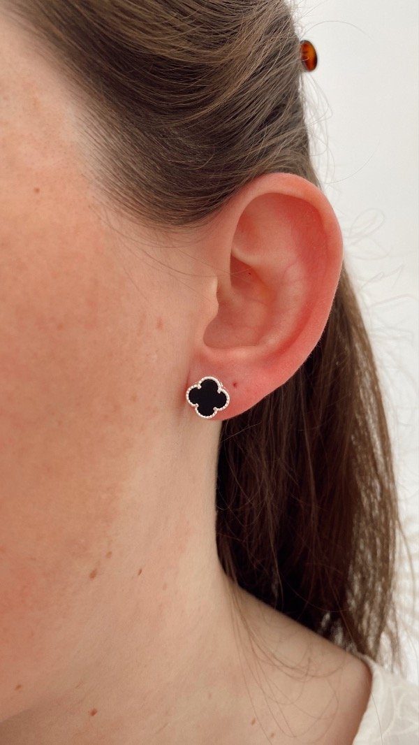 Producto - Aros Trébol  Negro