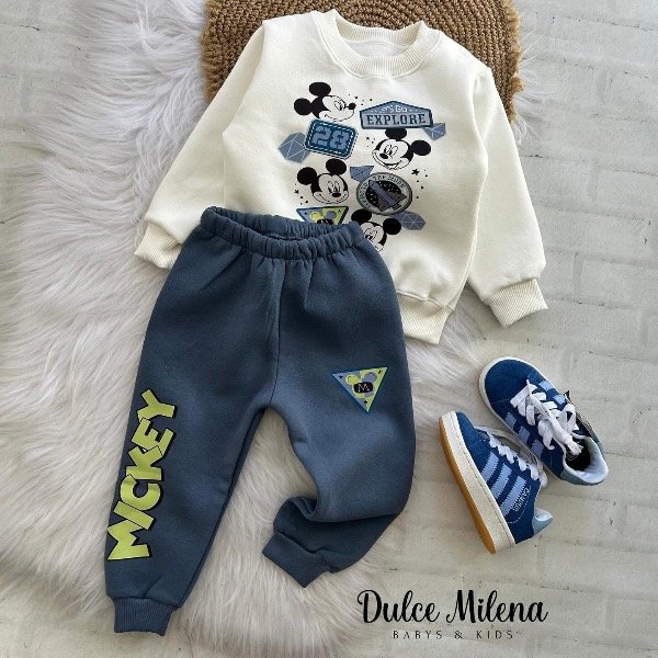 Producto - Conjunto frizado Mickey Azul talles hasta 4 años