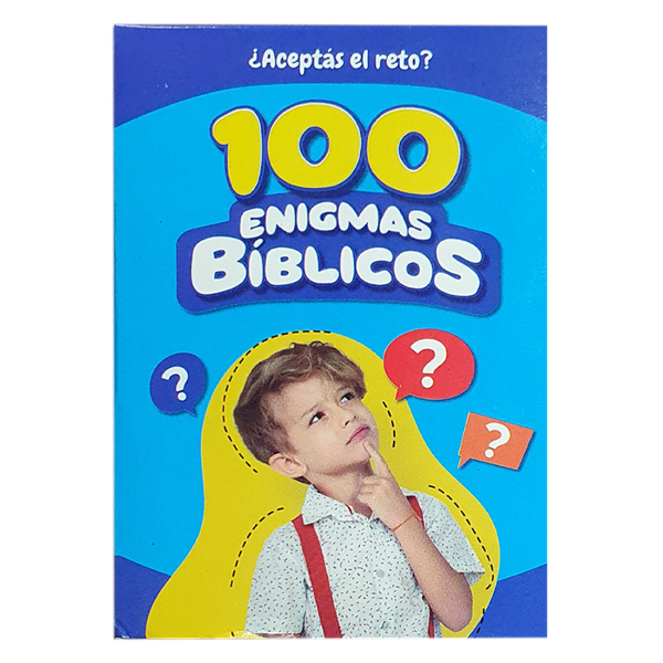 Producto - Juego De Carta Bíblicas 100 Enigmas Bíblicos Caja Azul PACK X3 UNIDADES