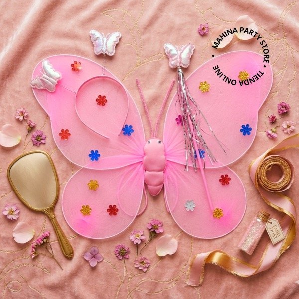 Producto - Set Alas mariposa Rosa 3 piezas