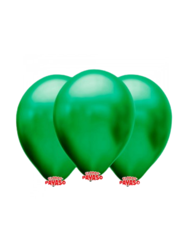 Producto - Globby 12" Perlado Metalizado Verde Esmeralda x25 Unidades
