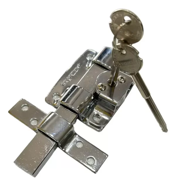 Producto - Cerrojo de Seguridad con Llave Cruz Cromado - Art. 805 Bronzen
