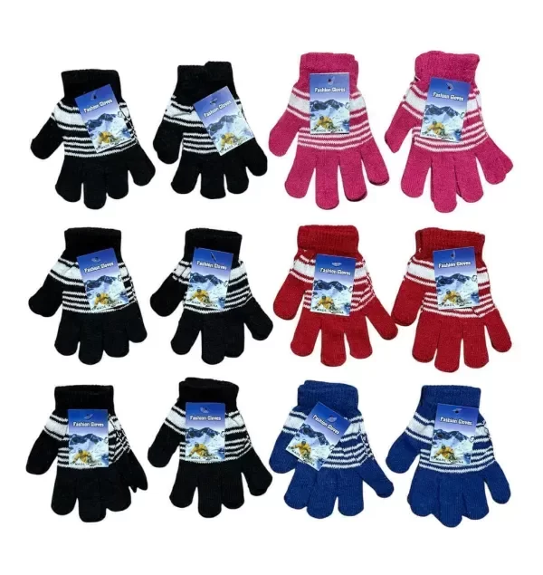 Producto - Guantes Rayados para Niños (12 pares)