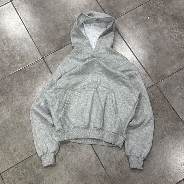 Producto - BUZO BOXY GRIS MELANGE