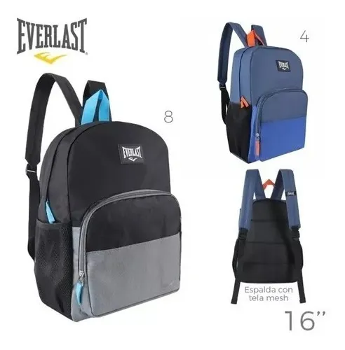 Producto - Mochila deportiva negra con gris Everlast