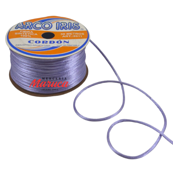 Producto - Cordón Raso 2mm Arco Iris 2011 Lila.