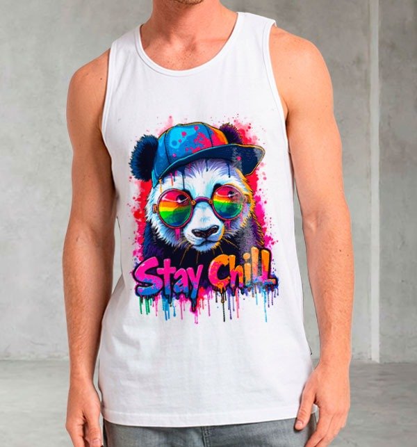 Producto - Remera Musculosa Blanca Oso
