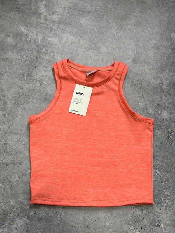 Producto - Crop Top Circ Salmón Jaspeado