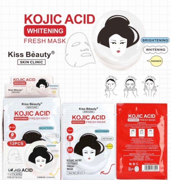 Producto - Mascarilla facial "Kojic Acid Whitening Fresh Mask" c/u - Kiss Beauty