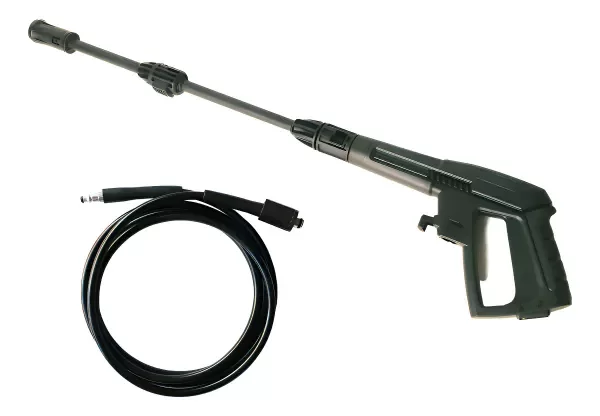 Producto - Lanza Pistola Hidro + Manguera Con Rosca Acople Rápido 3 Mts Negro 50