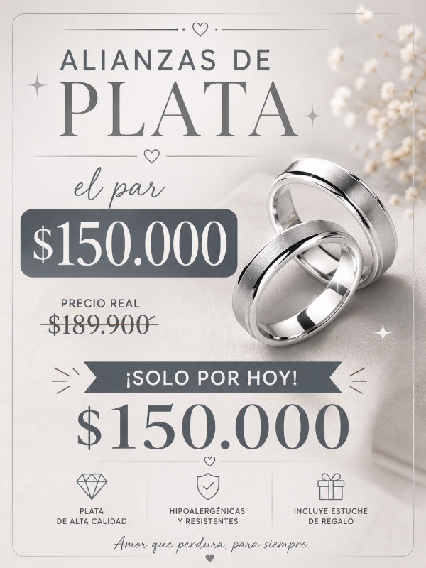 Producto - Alianzas plata 925 - 0