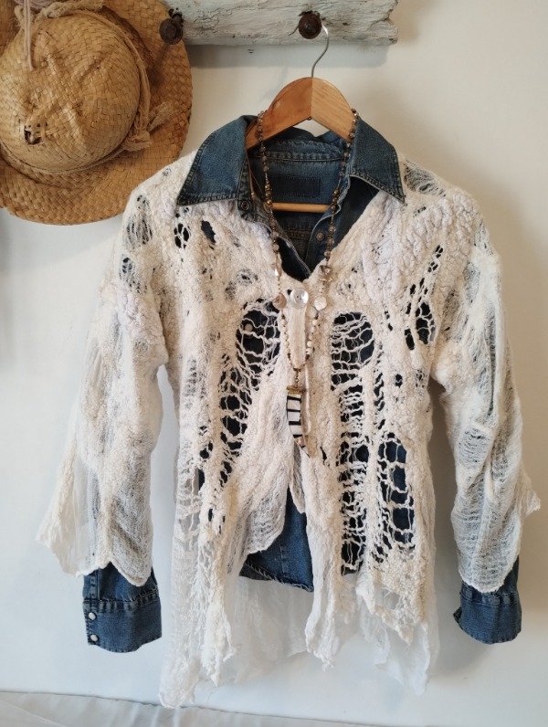 Producto - Saco liviano OFF WHITE Calado - 2