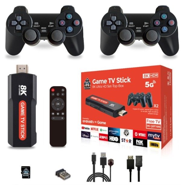 Producto - Consola Stick + Tv Box (con 2 joystick y control)
