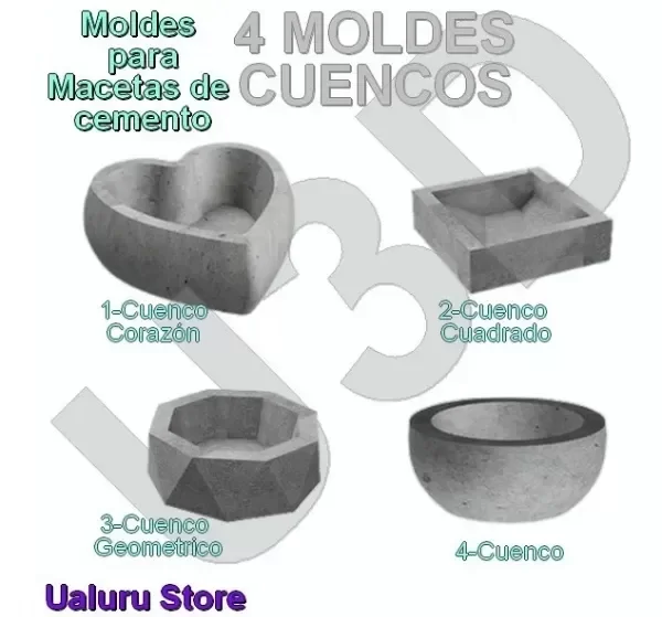 Producto - Pack 4 Moldes Para Cuencos