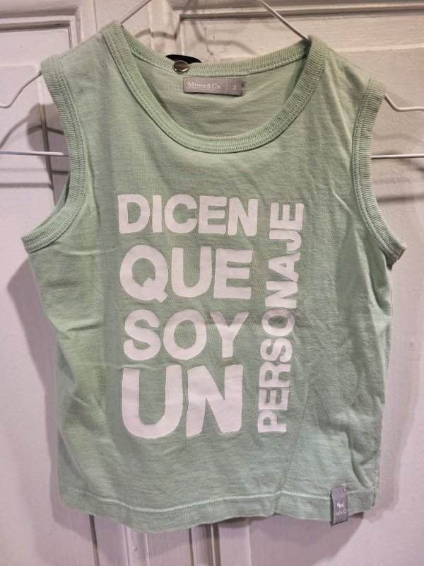 Producto - Musculosa MIMO verde Talle 3 años - PRECIO: 8X