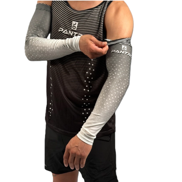 Producto - Mangas Termicas Gris Blanco Proteccion UV+50