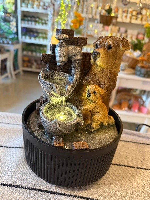 Producto - Fuente perros con vasijas 17 cm - (Efectivo: 53.200)