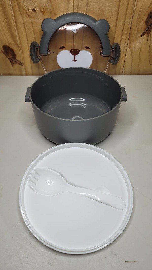 Producto - Lunchera oso redonda con cubierto