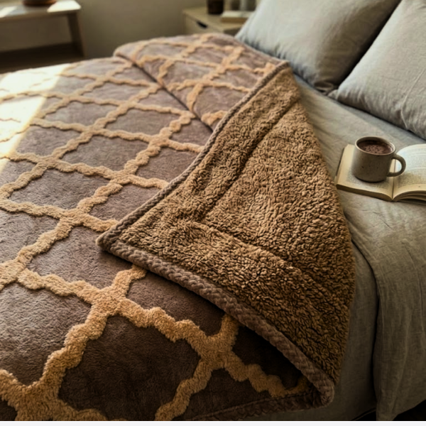 Producto - Manta Texture - Relieve Geométrico y Corderito - 8