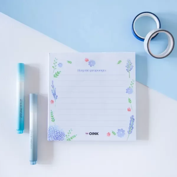 Producto - BLOCK DE NOTAS 14X14 FLORES RETRO