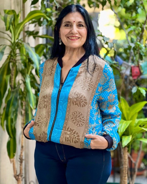 Producto - Campera Devi Turquesa. Talle L