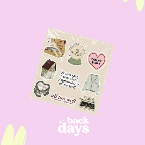 Producto - Plancha de Sticker Inspirada Taylor Swift varias eras
