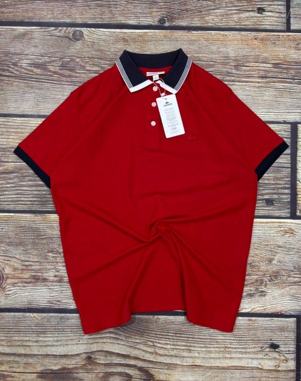 Producto - CHOMBA LACOSTE COLORWAY ROJO