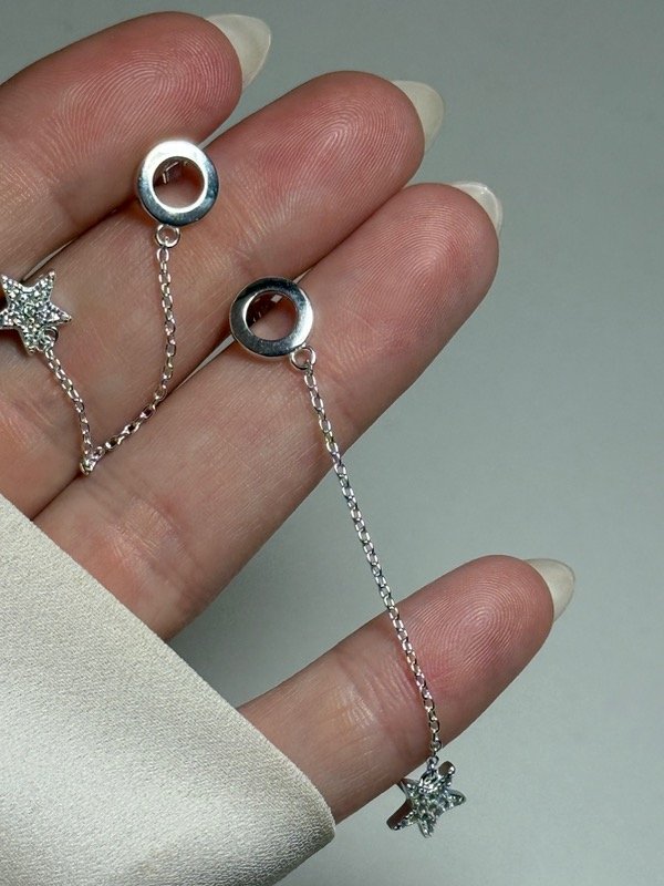 Producto - Aros con doble dije y cadenitas - 5