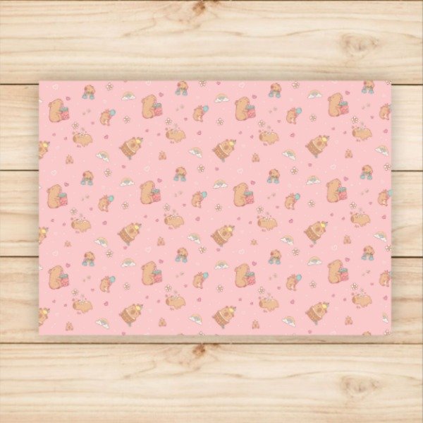 Producto - Individual Capybara Rosa x 10