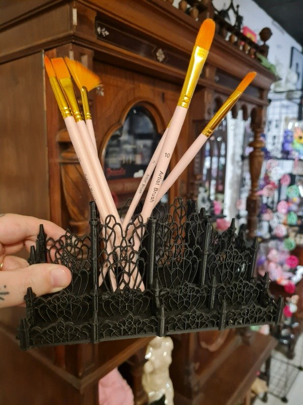 Producto - Organizador Dark con glitter plateado