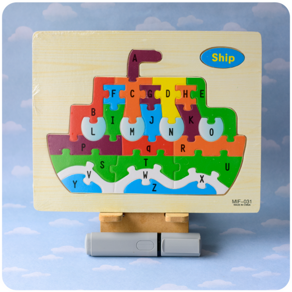 Producto - Rompecabezas Abecedario de Madera Encastrable - Barco