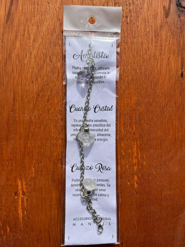Producto - PULSERAS CADENA 3 PIEDRAS