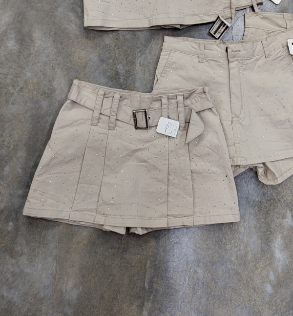 Producto - Short pollera brillo con cinto