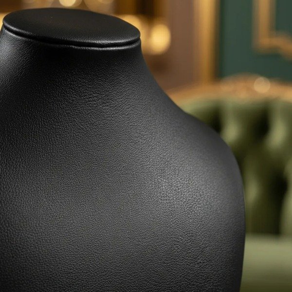 Producto - exhibidor pechera collar cadena biju negro