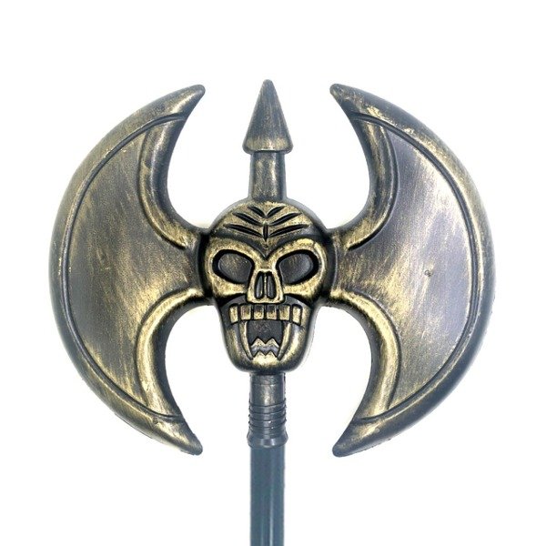 Producto - Arma medieval hacha doble demonio dorado