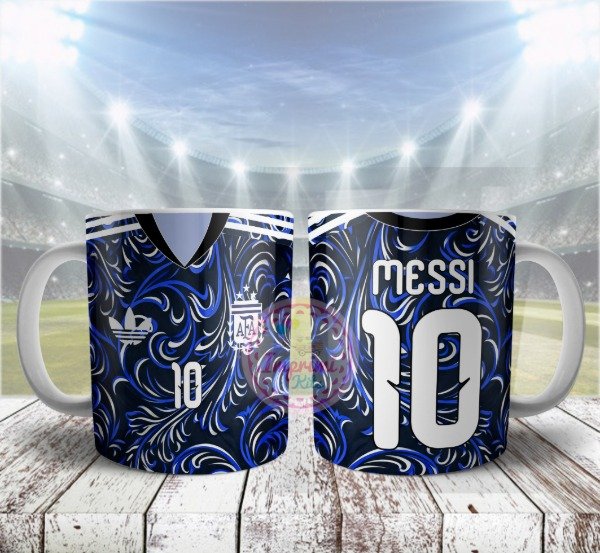 Producto - Plantillas Taza Argentina 2026 Suplente Camiseta Argentina Mundial Messi #T649