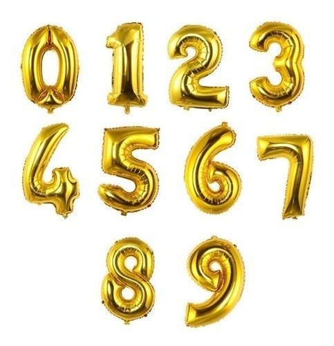 Producto - GLOBOS METALIZADOS NUMERO DORADO DE 26" (65CM)
