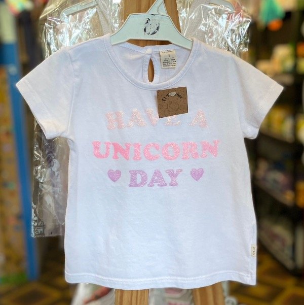 Producto - Remera algodón mangas cortas cheeky talle 12-18 meses brillitos