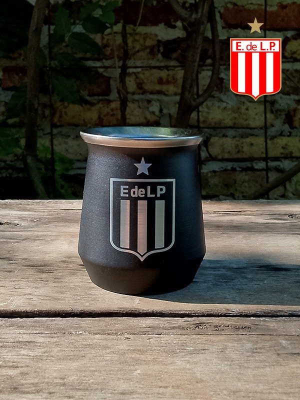 Producto - Mate de acero ESTUDIANTES + Bombilla