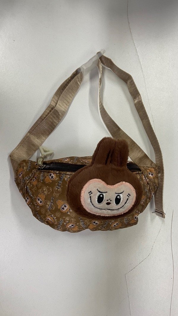 Producto - Bolso riñonera Labubu para niños (pin peluche - marronl)