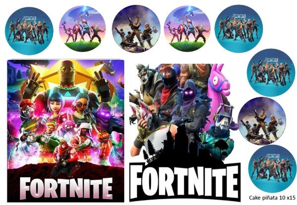 Producto - LAMINA TORTA RECTANGULAR O CAKE PIÑATA FORNITE