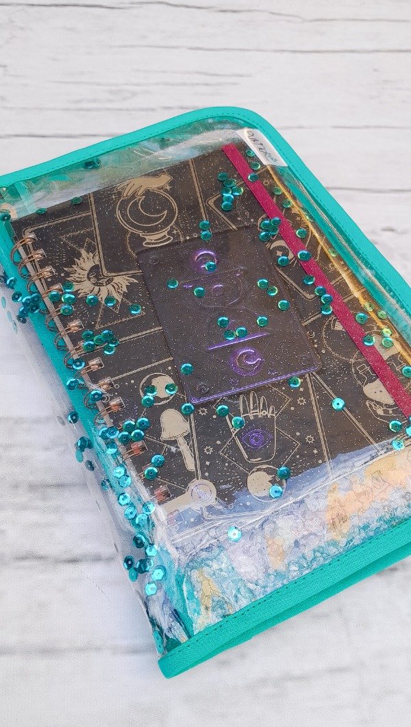 Producto - Organizador A5 glitter verde