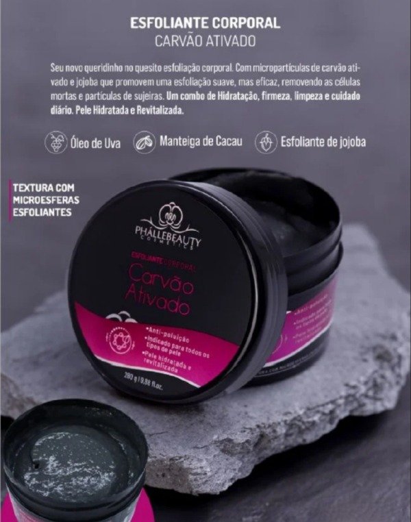 Producto - Exfoliante corporal carbón activado - Phallebeauty